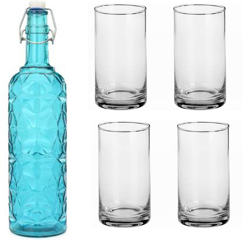 Buy Balthazar 1000 ML Water Bottle With 300 ML Glass - Five Piece Set Bottle from Vaaree