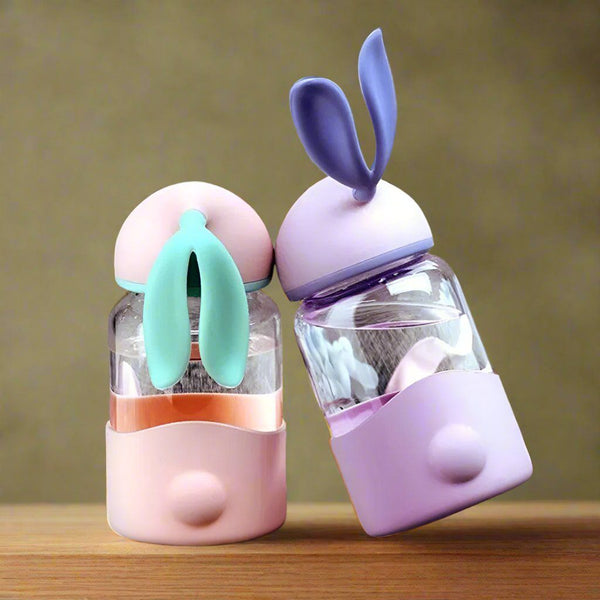 Buy Bunny Play Kids 330 ML Water Bottle (Peach & Purple) - Set Of Two Bottle from Vaaree