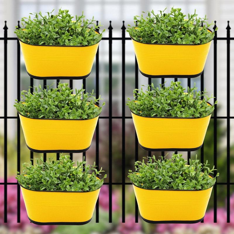 Buy Blossom Nest Planter (Yellow) - Set Of Six Pots & Planters from Vaaree