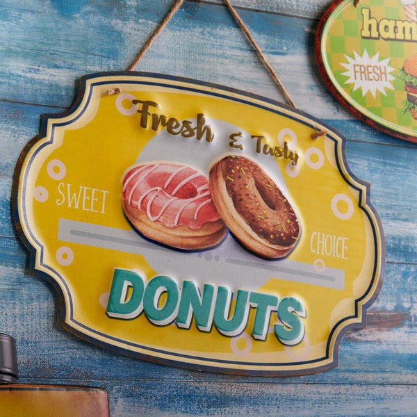 Fresh & Tasty Donuts Metal Wall Accent