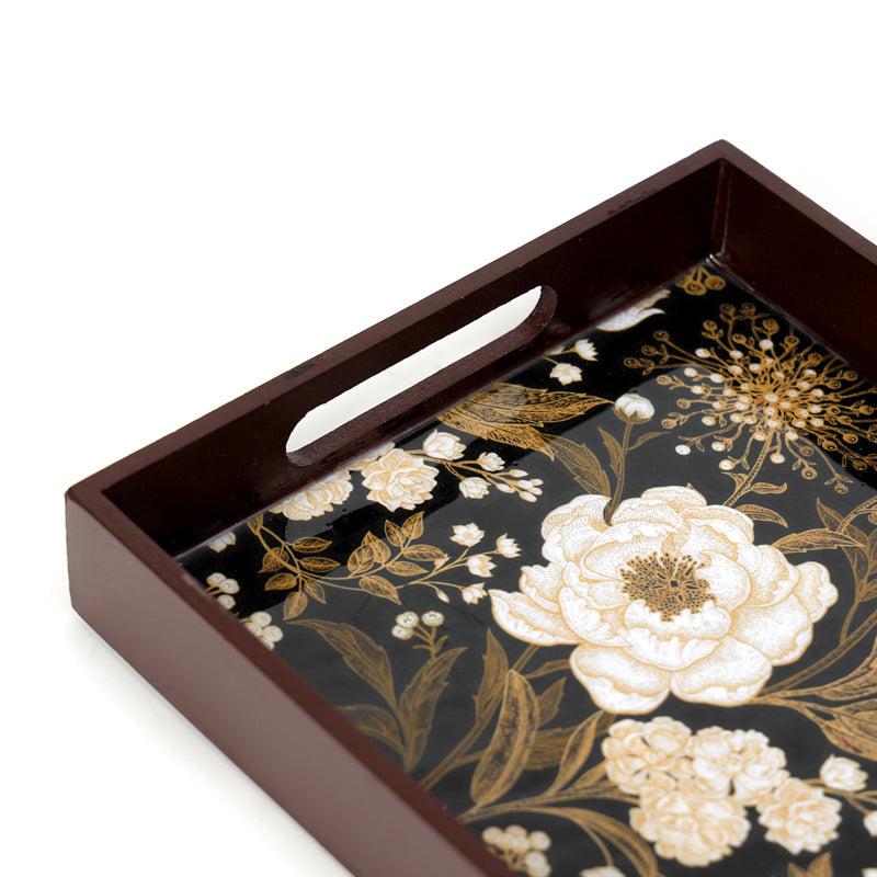 Buy Midnight Florenta Serving Tray Serving Tray from Vaaree