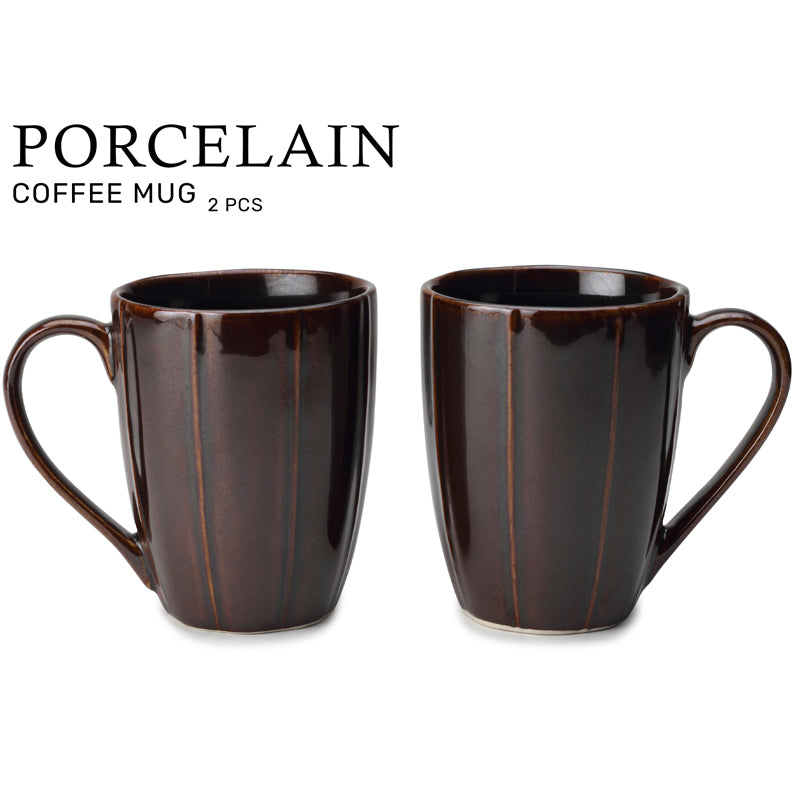 Buy Ciro Brown Ceramic Mug (300 ML) - Set Of Two Mug & Tea Cup from Vaaree