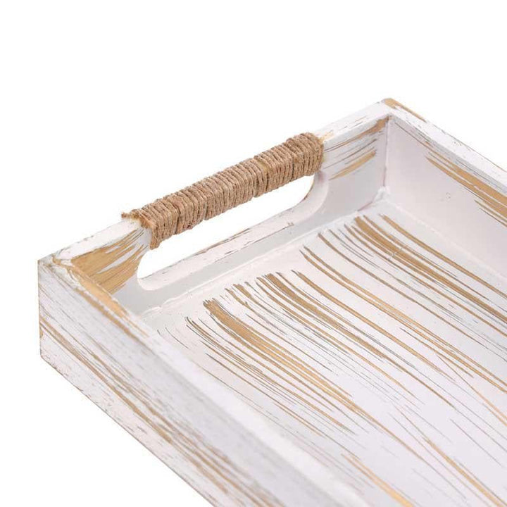 Buy Rustic Affair Striped Serving Tray at Vaaree online | Beautiful Tray to choose from
