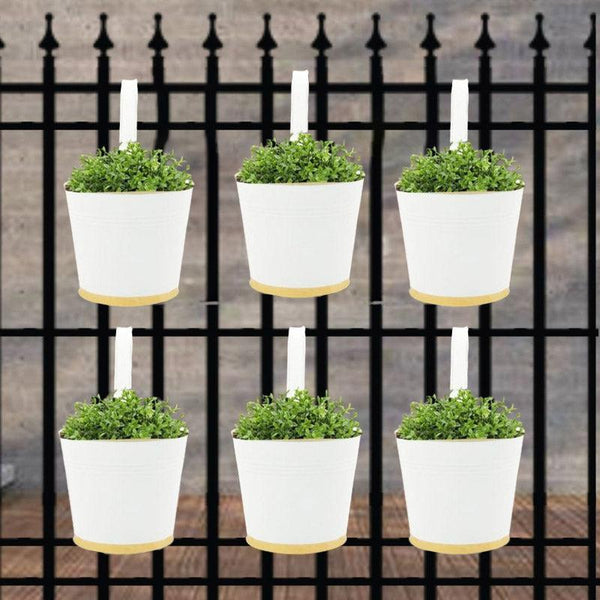 Buy Lush Glow Planter (White) - Set Of Six Pots & Planters from Vaaree