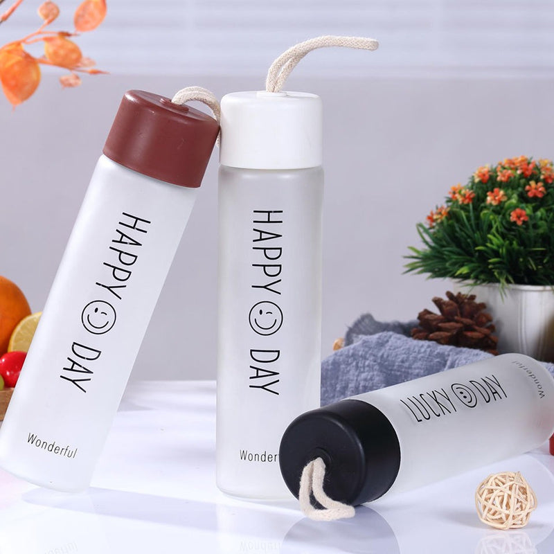 Buy Happy Day 330 ML Water Bottle (Marroon/Black/ White) - Set Of Three Bottle from Vaaree