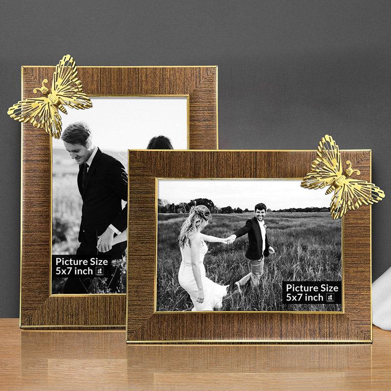 Buy Evangeline Photo Frame (Brown) - Set of Two Photo Frames from Vaaree