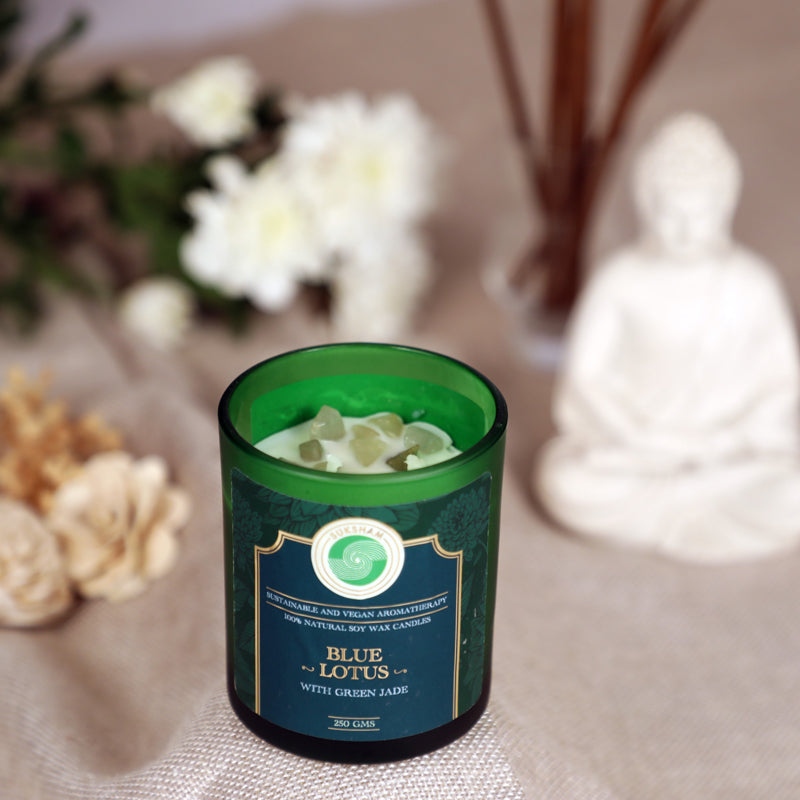 Buy Elysium Blue Lotus Scented Candle Candles from Vaaree