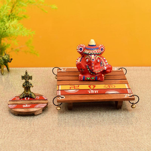 Buy Shameem Pooja Chowki - Set of Three Pooja Chowki from Vaaree