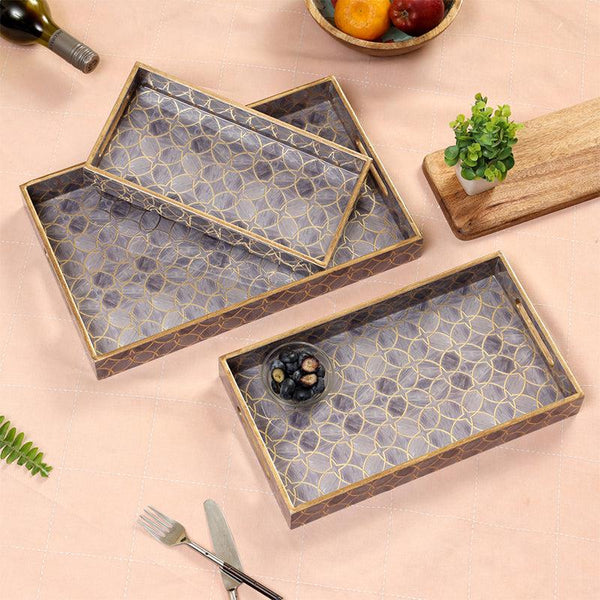 Buy Brovia Serving Tray - Set Of Three Serving Tray from Vaaree