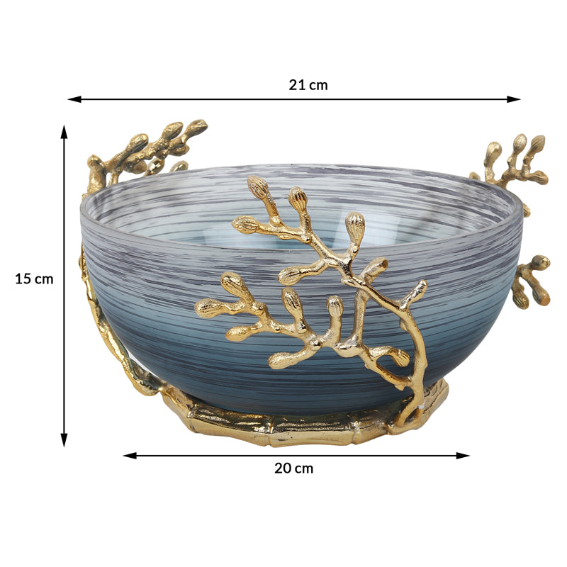 Buy Roscoe Ruma Branched Accent Bowl - Blue Accent Bowls & Trays from Vaaree