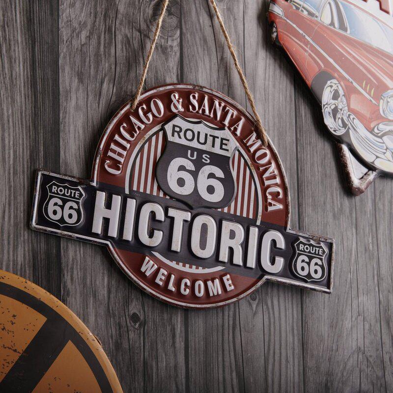 Buy Historic Route 66 Metal Wall Accent Wall Accents from Vaaree