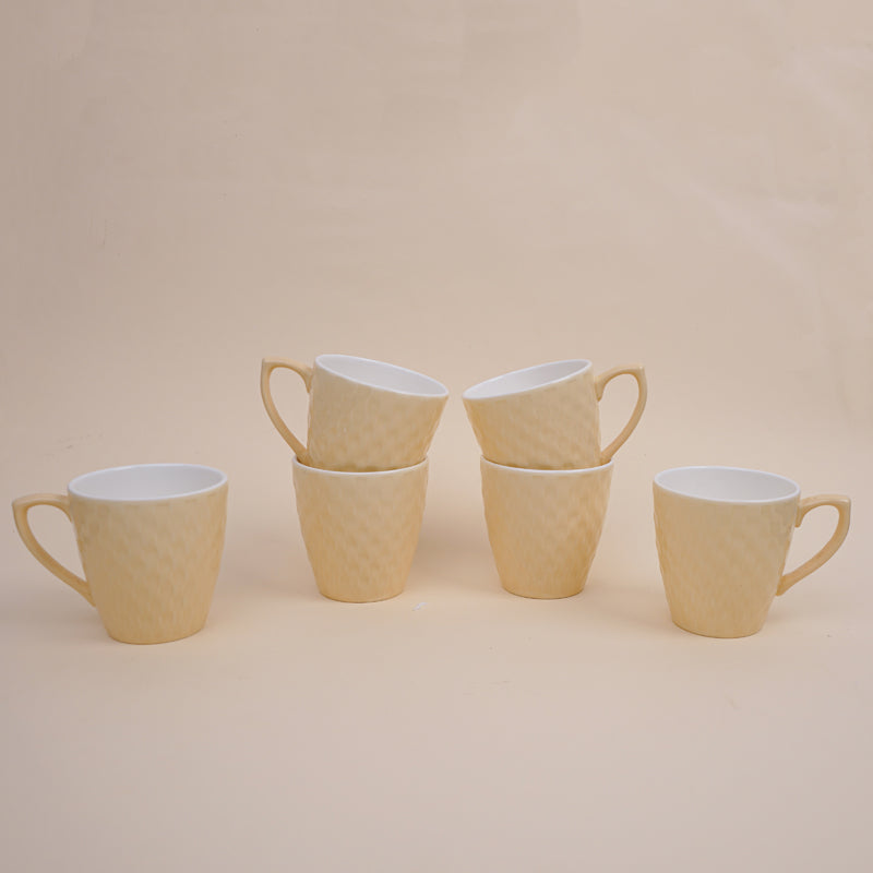 Buy Arviya Ivory Cup (180 ML) - Set Of Six Mug from Vaaree