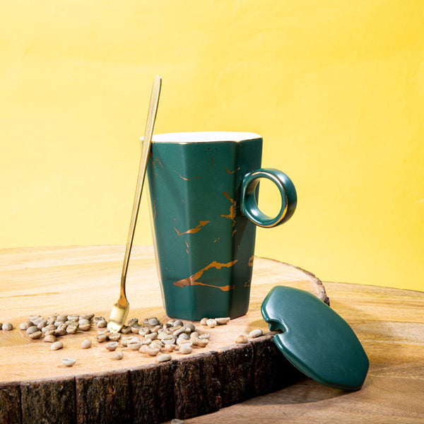 Buy Goldira Glory Mug (Green) - 400 ML Mug & Tea Cup from Vaaree