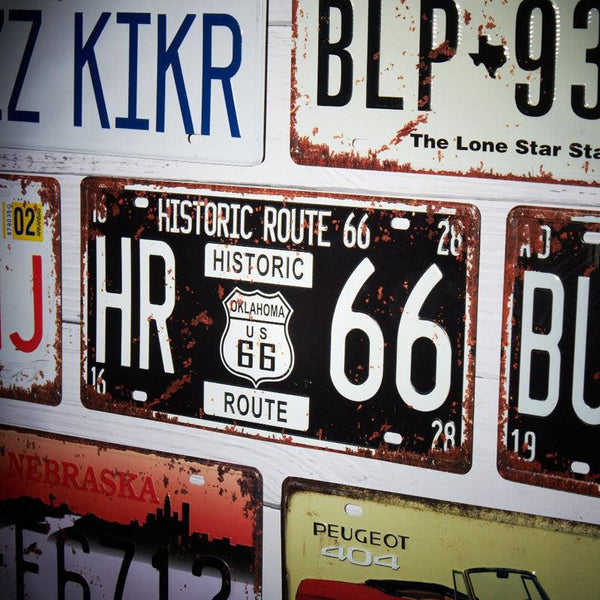 Historic Route 66 Number Plate Wall Accent