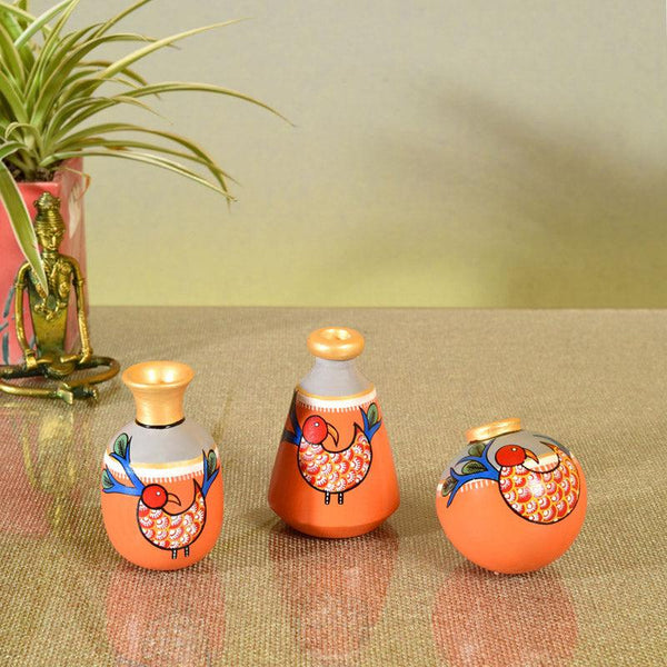 Buy Indukar Terracotta Vase - Three Piece Set Vase from Vaaree