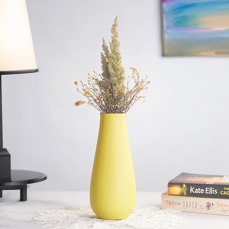 Buy Nature Nelsa Vase - Yellow Vase from Vaaree