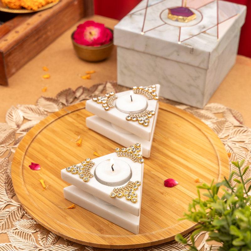 Buy Trichakra Tealight Candle Holder Candle Holders from Vaaree