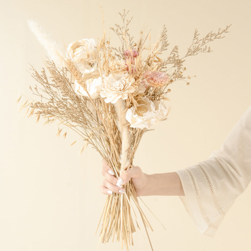 Buy Ivory elegance Dried Flower Bunch Artificial Flowers from Vaaree