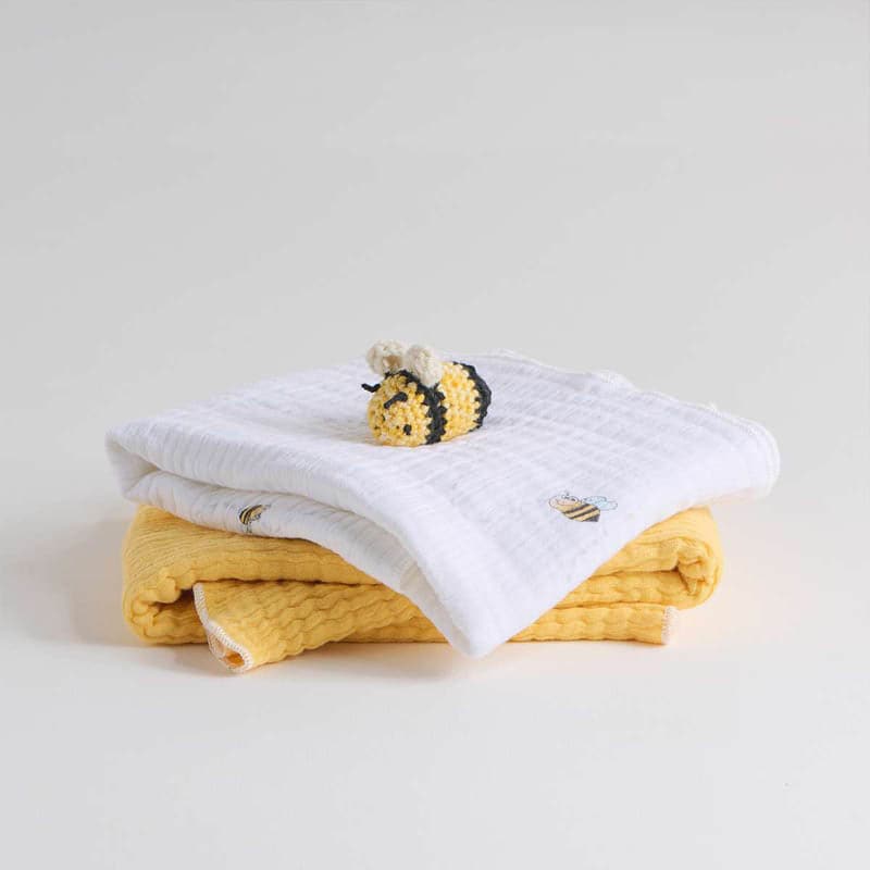 Buy Little Maive Baby Bath Towel (Yellow) - Set Of Two Bath Towels from Vaaree