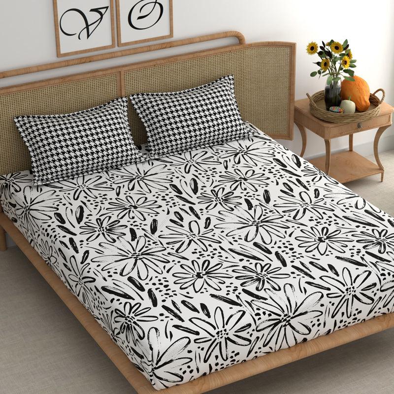 Buy Illustration Bloom Printed Bedsheet Bedsheets from Vaaree