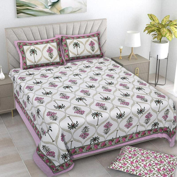 Buy Amoda Ethnic Bedsheet - Pink Bedsheets from Vaaree