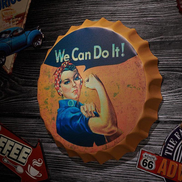 Buy We Can Do It Bottle Cap Wall Accent Wall Accents from Vaaree