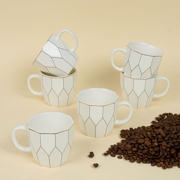 Buy Reima White Cup (200 ML) - Set Of Six Mug from Vaaree