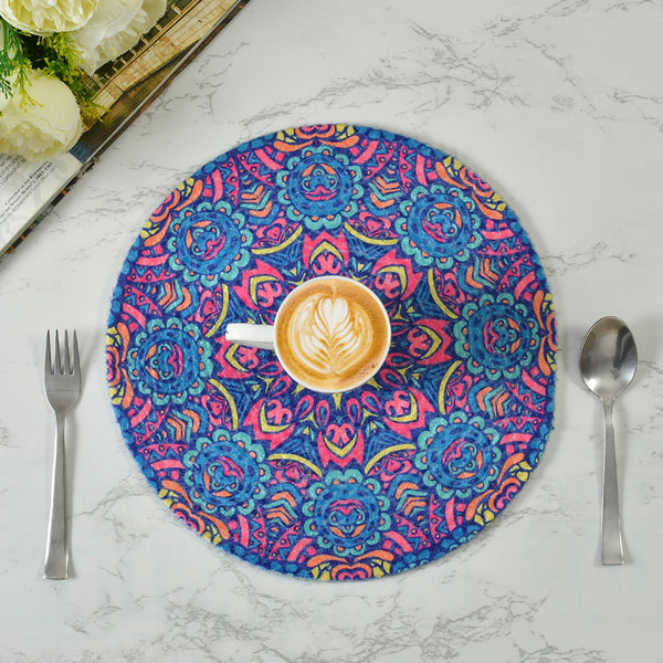 Table Mat - Aruni Round Placemat - Set Of Six