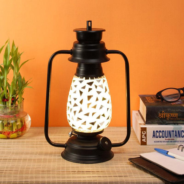 Buy Dvija Mosaic Lantern Table Lamp - Black Table Lamp from Vaaree