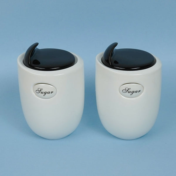 Buy Lamia Black Storage Jar (1000 ML) - Set Of Two Container from Vaaree