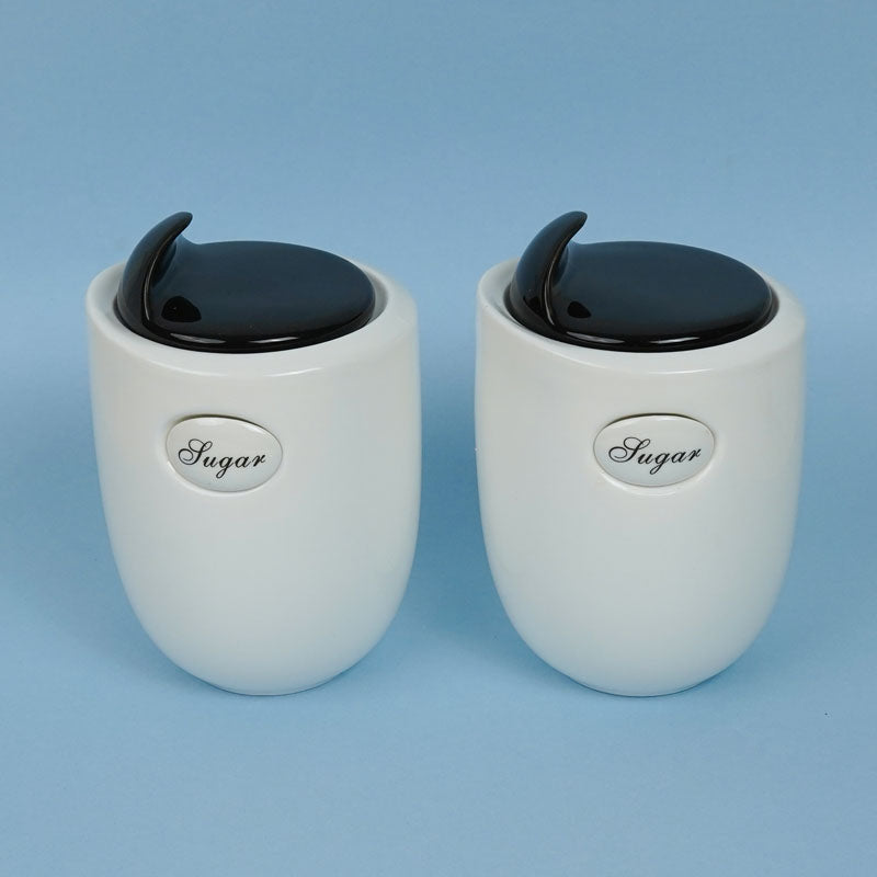 Buy Lamia Black Storage Jar (1000 ML) - Set Of Two Container from Vaaree