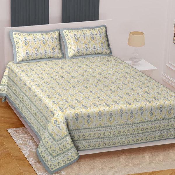 Buy Rowan Ethnic Bedsheet - Yellow Bedsheets from Vaaree