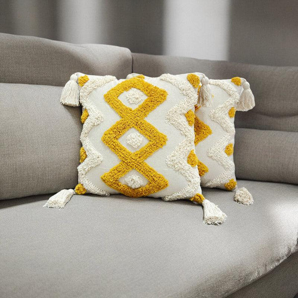 Buy Minerva Tufted Cushion Cover - Set Of Two Cushion Cover Sets from Vaaree