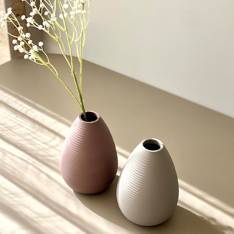 Buy Phiona Drop Vase - Light Grey Vase from Vaaree