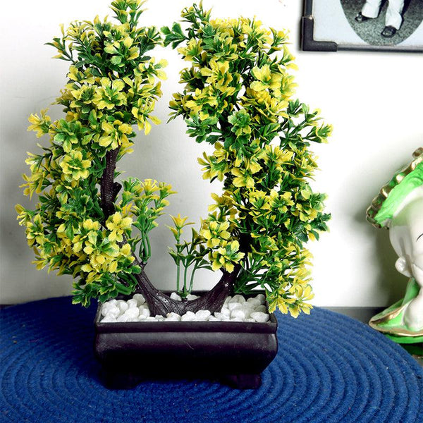 Buy Faux Yellow Freesia Bonsai With Pot Artificial Plants from Vaaree