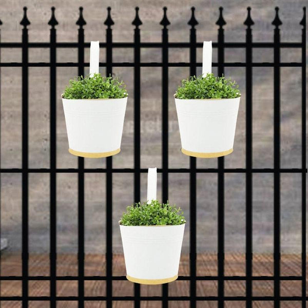 Buy Lush Glow Planter (White) - Set Of Three Pots & Planters from Vaaree