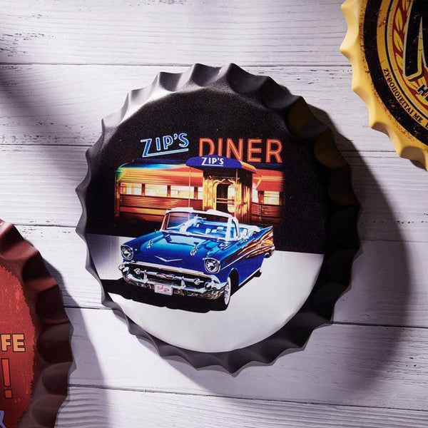 Zip'S Diner Bottle Cap Wall Accent