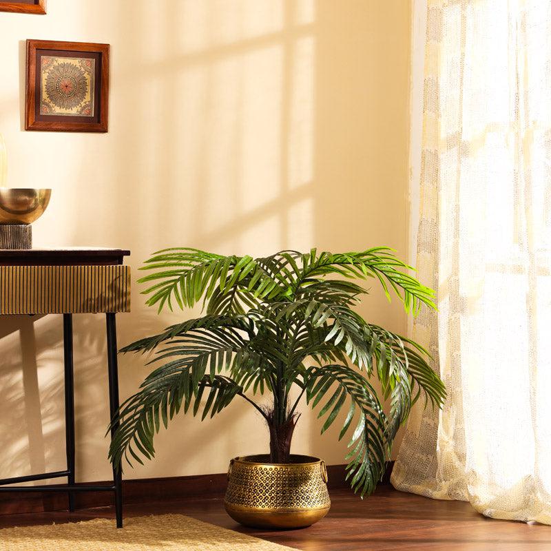 Buy Artifiical Areca Palm Plant With Pot - 3 Feet Artificial Plants from Vaaree