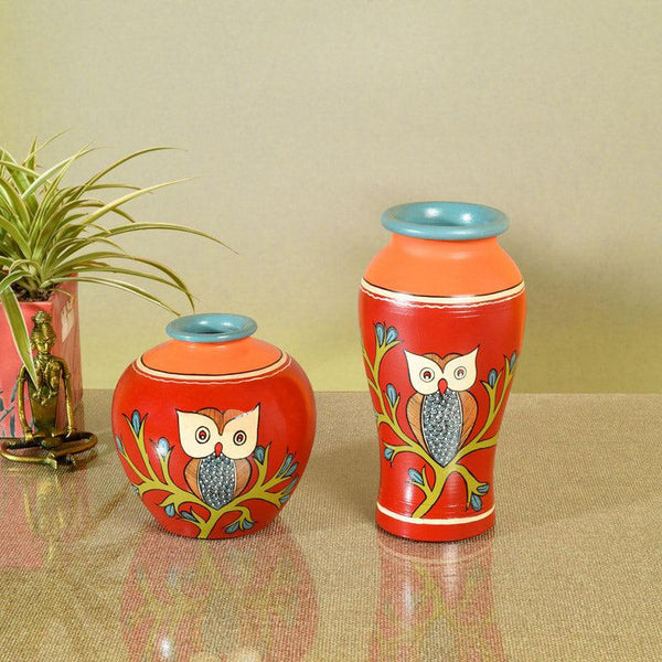 Buy Indradutt Terracotta Vase - Two Piece Set Vase from Vaaree