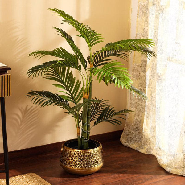 Buy Faux Realistic Areca Palm Plant With Pot - 3.3 Feet Artificial Plants from Vaaree