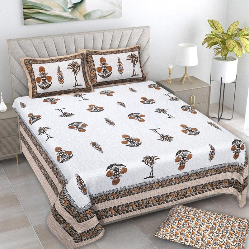 Buy Pamia Ethnic Bedsheet - Brown Bedsheets from Vaaree