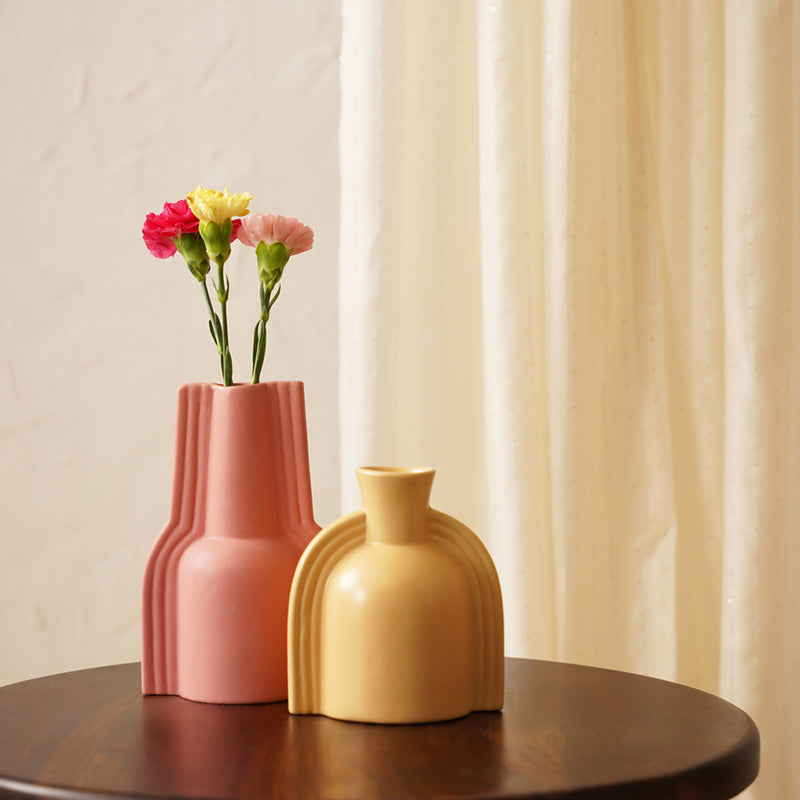 Buy Lamia Boho Vase - Set Of Two Vase from Vaaree