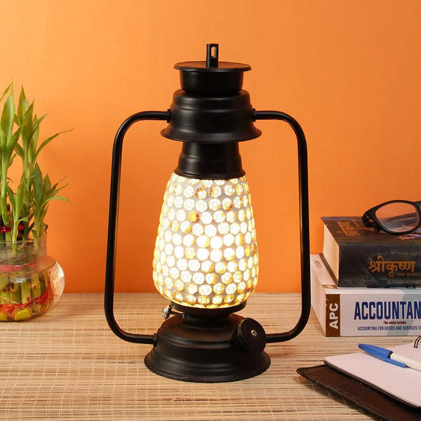 Buy Navina Mosaic Lantern Table Lamp - Black Table Lamp from Vaaree