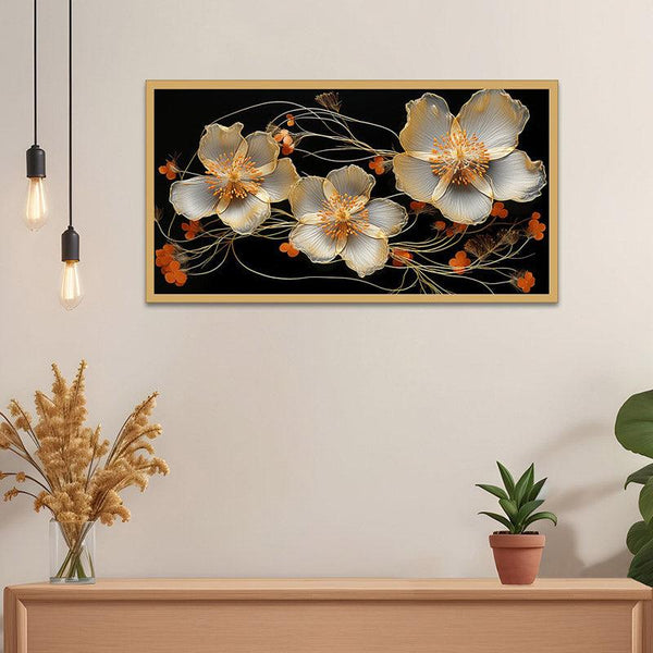 Buy Cauaria Floral Wall Painting With Frame Wall Art & Paintings from Vaaree