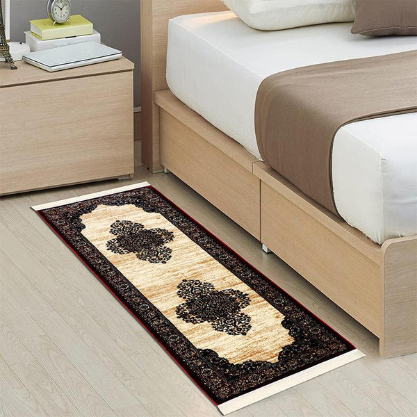 Buy Taaviya Ethnic Runner Rug - Maroon & Beige Runner Rug from Vaaree