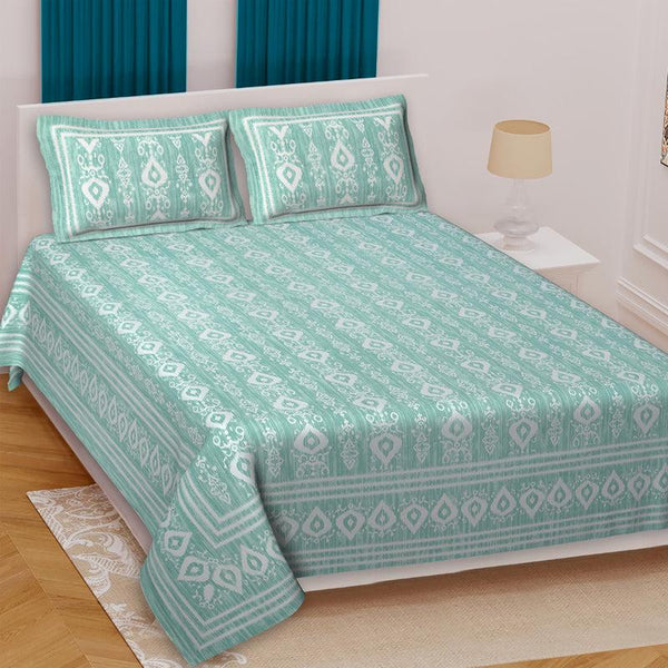 Buy Keira Ethnic Bedsheet - Green Bedsheets from Vaaree