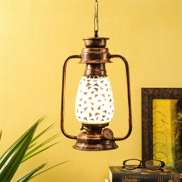 Buy Dvija Mosaic Lantern Ceiling Lamp - Copper Ceiling Lamp from Vaaree