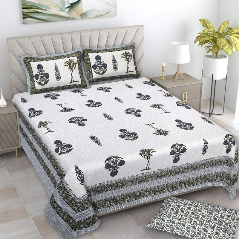 Buy Pamia Ethnic Bedsheet - Grey Bedsheets from Vaaree