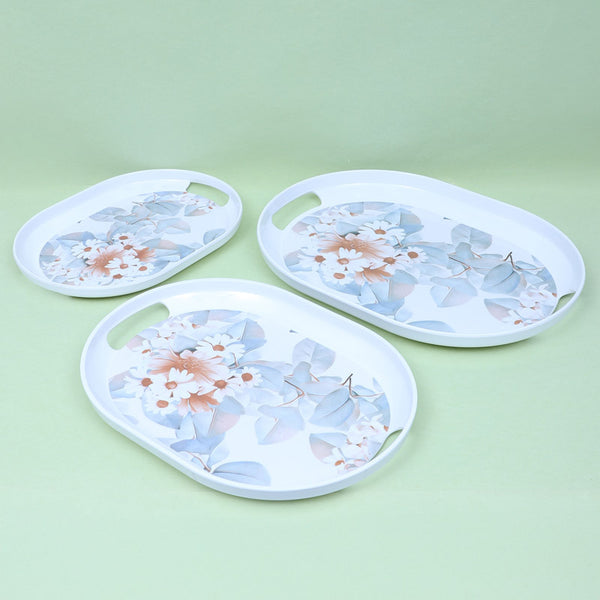 Buy Daisy Dream Serving Tray - Set Of Three Serving Tray from Vaaree