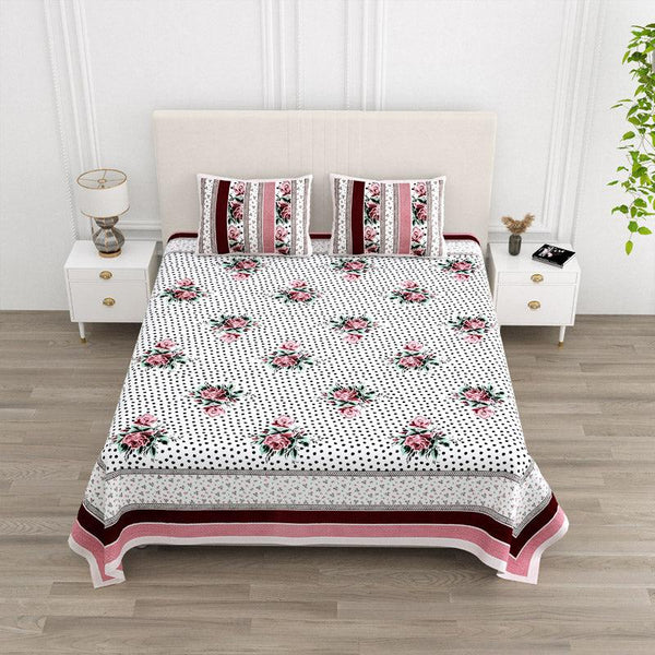 Buy Livia Floral Bedsheet - Pink Bedsheets from Vaaree